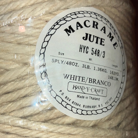 Natural Macrame Jute Yarn 3 lbs - 5 ply - 162 yards 148.1 meters - Picture 7 of 7